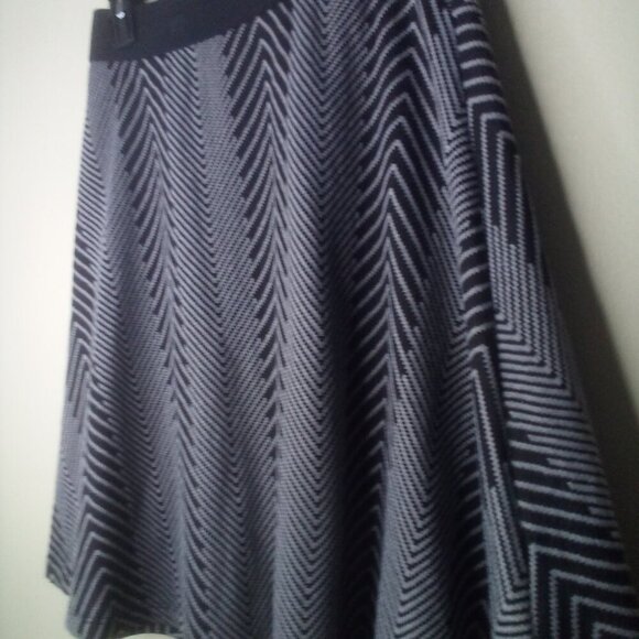 Gilli Skirt Women M Pull On Elastic Waist Stretch Black Gray - Picture 7 of 14